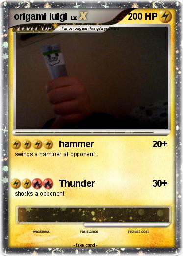 Pokemon origami luigi