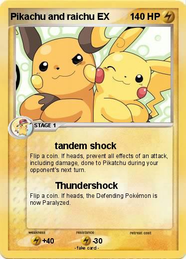 Pokemon Pikachu and raichu EX