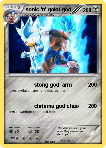 Pokemon sonic 'n' goku god