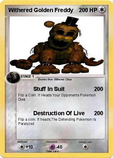 Pokemon Withered Golden Freddy