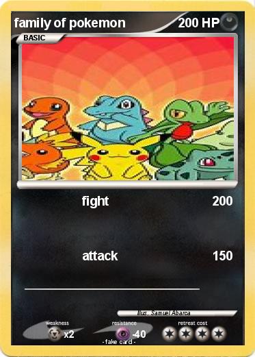 Pokemon family of pokemon