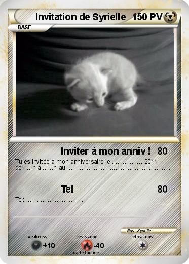 Pokemon Invitation de Syrielle