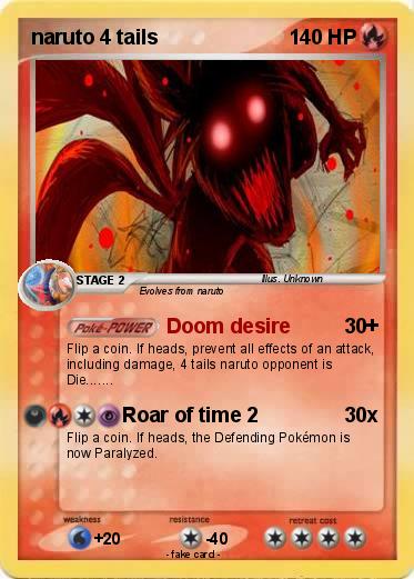 Pokemon naruto 4 tails