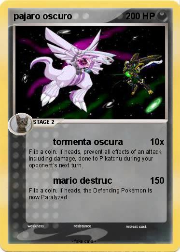 Pokemon pajaro oscuro
