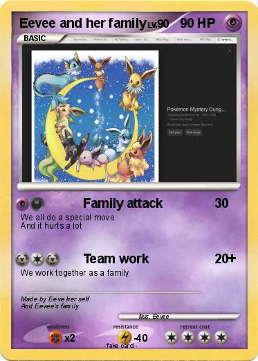 Pokemon Eevee and her family