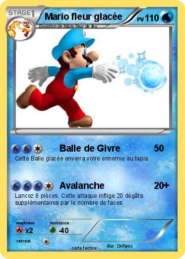 Pokemon Mario fleur glacée
