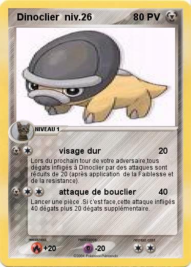 Pokemon  Dinoclier  niv.26