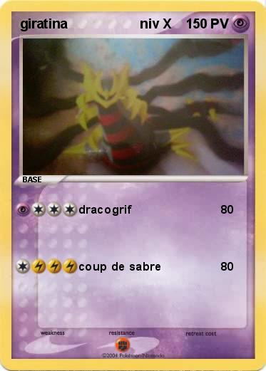 Pokemon giratina                    niv X                        