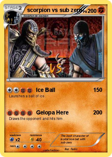 Pokemon scorpion vs sub zero