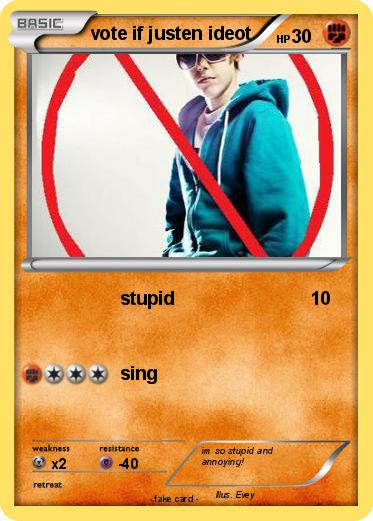 Pokemon vote if justen ideot