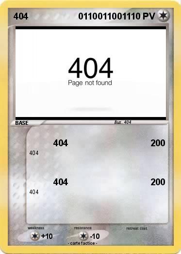 Pokemon 404                    0110011001