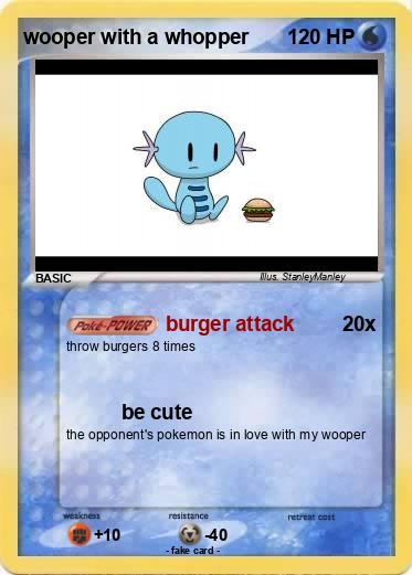 Pokemon wooper with a whopper