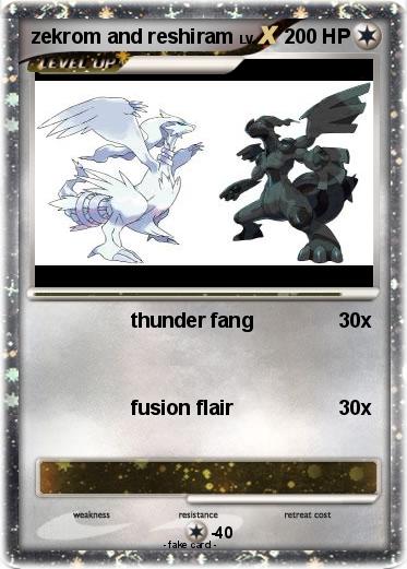 Pokemon zekrom and reshiram
