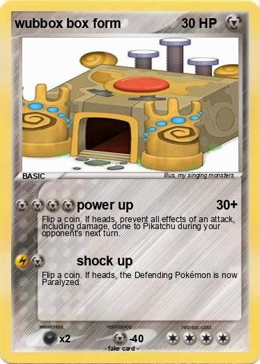 Pokemon wubbox box form