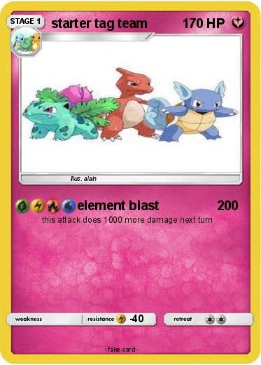 Pokemon starter tag team