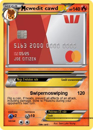 Pokemon cwedit cawd