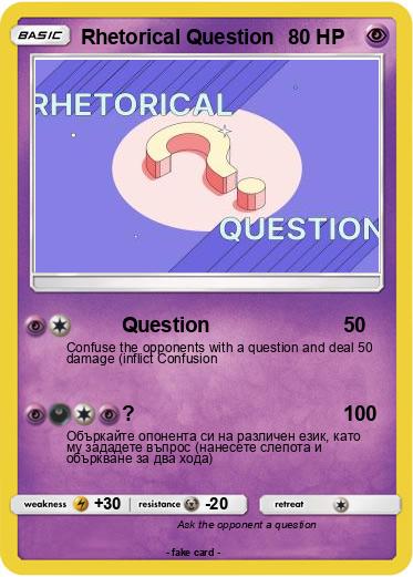 Pokemon Rhetorical Question
