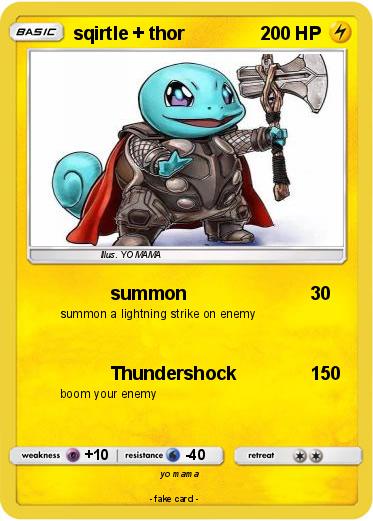 Pokemon sqirtle + thor