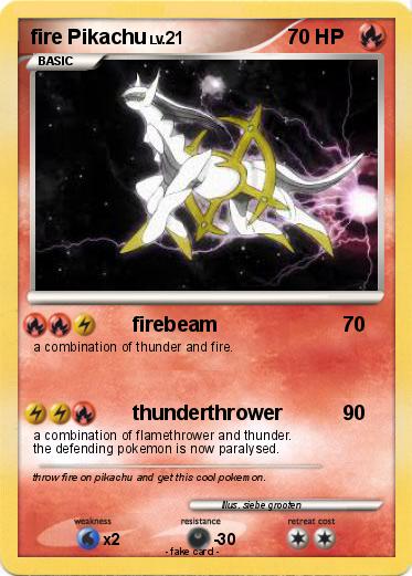 Pokemon fire Pikachu