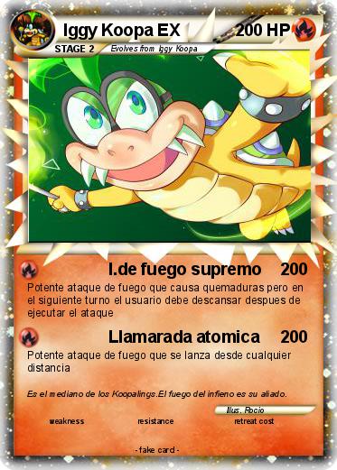 Pokemon Iggy Koopa EX