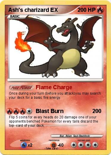 Pokemon Ash's charizard EX