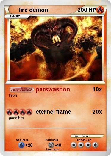 Pokemon fire demon