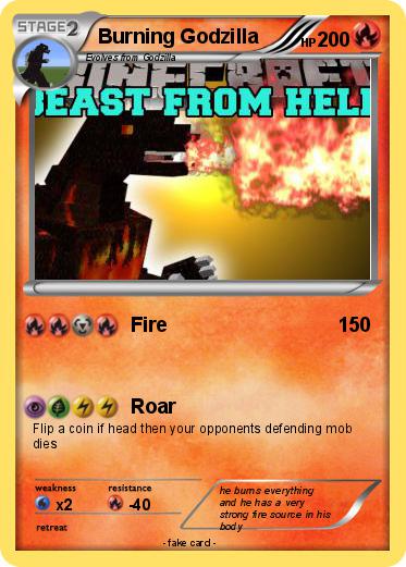 Pokemon Burning Godzilla