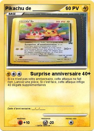 Pokemon Pikachu de __________