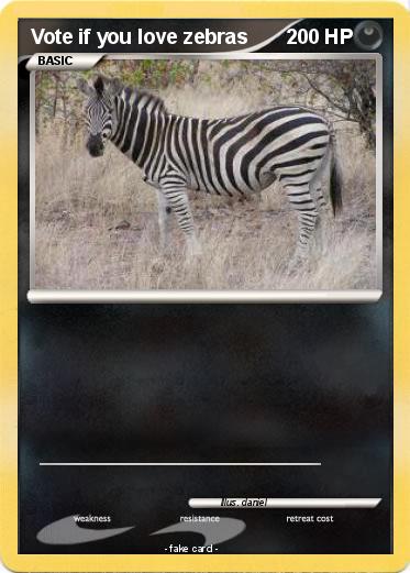 Pokemon Vote if you love zebras