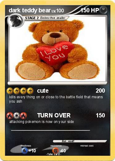 Pokemon dark teddy bear