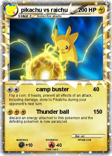 Pokemon pikachu vs raichu