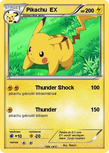 Pokemon Pikachu  EX