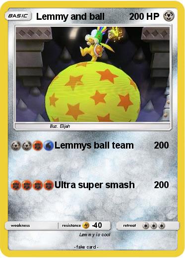Pokemon Lemmy and ball