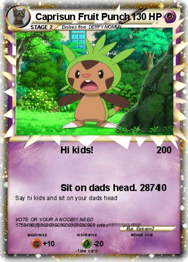 Pokemon Caprisun Fruit Punch