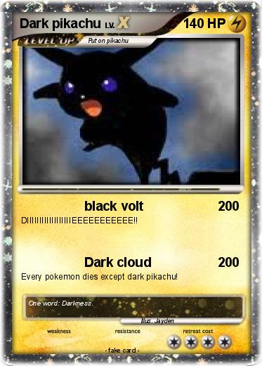 Pokémon Dark pikachu 550 550 - black volt - My Pokemon Card
