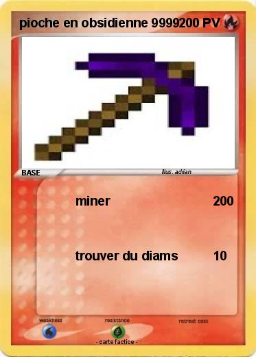 Pokemon pioche en obsidienne 9999