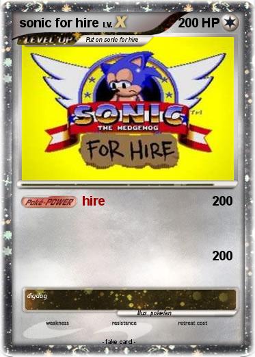Pokemon sonic for hire