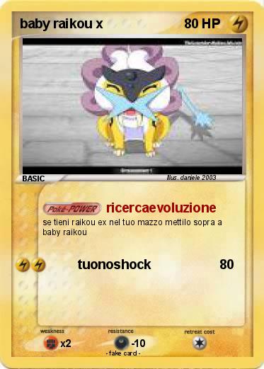 Pokemon baby raikou x