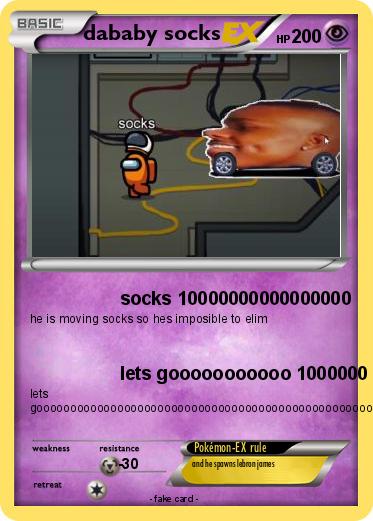 Pokemon dababy socks