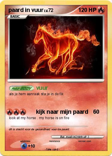 Pokemon paard in vuur