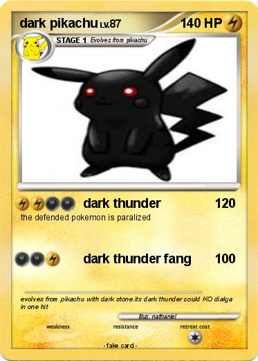 Pokemon dark pikachu