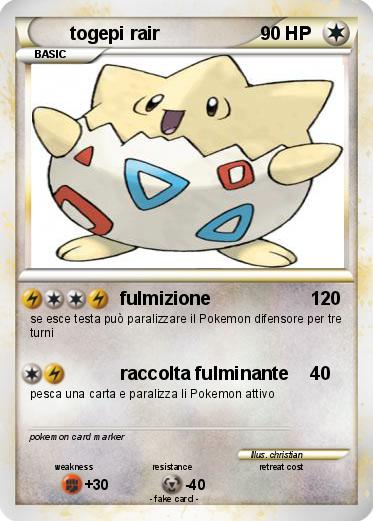 Pokemon togepi rair