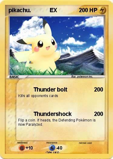 Pokemon pikachu.            EX