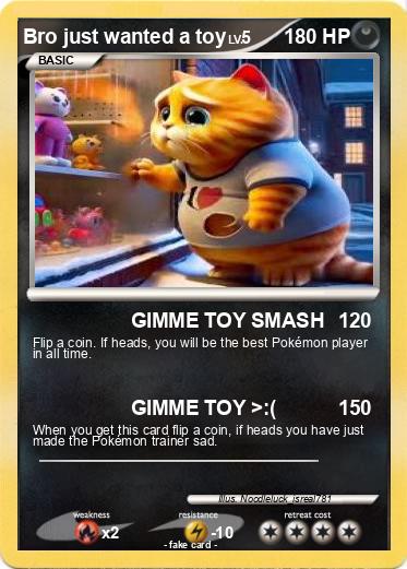 Pokemon Bro just wanted a toy