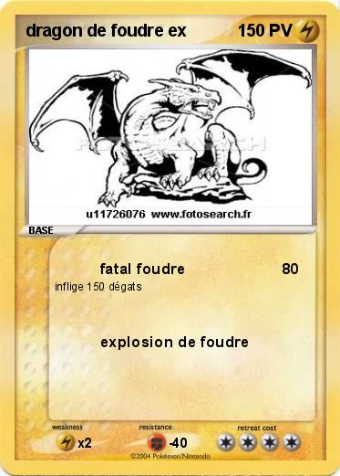 Pokemon dragon de foudre ex