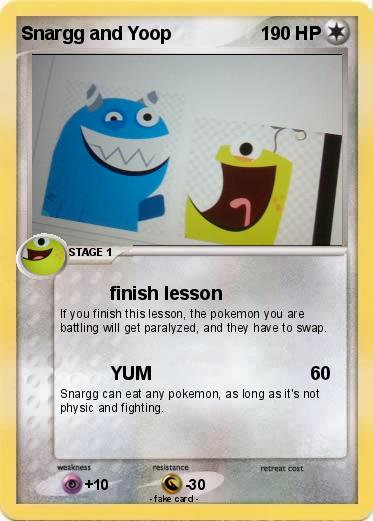 Pokemon Snargg and Yoop