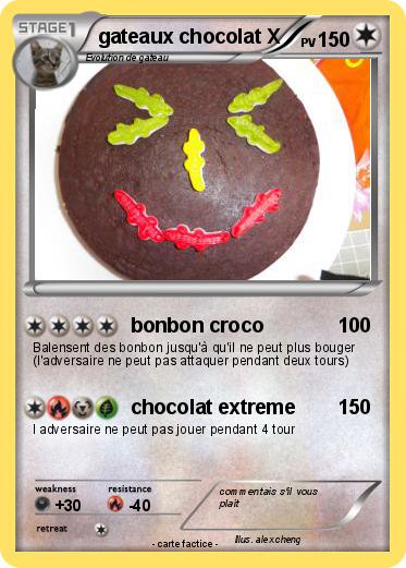 Pokemon gateaux chocolat X