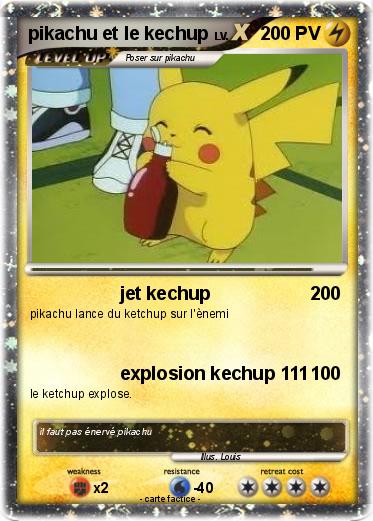 Pokemon pikachu et le kechup