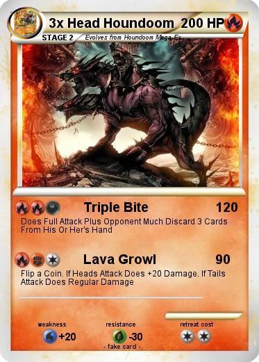 Pokemon 3x Head Houndoom