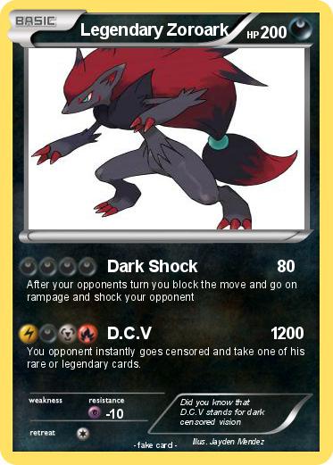 Pokemon Legendary Zoroark